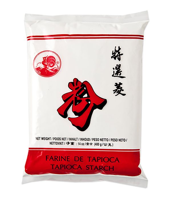 COCK Tapioca Starch 50x400GR peciaal voor in de thaise keuken die verkrijgbaar is in the online thaise webshop from Bew Thai. De lekkerste ingredient voor meals