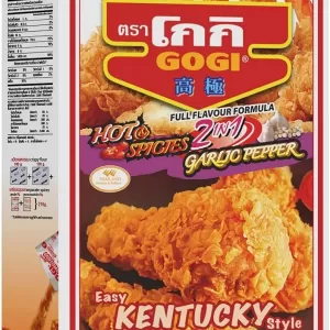 GOGI Tempura Flour Mix Spice 36x216GR speciaal voor in de thaise keuken die verkrijgbaar is in the online thaise webshop from Bew Thai. De lekkerste ingredient voor meals