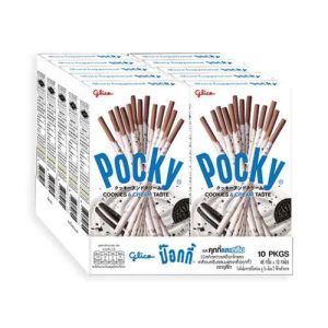 Glico Pocky Cookies and Cream Taste speciaal voor in de thaise keuken die verkrijgbaar is in the online thaise webshop from Bew Thai. De lekkerste ingredient voor meals