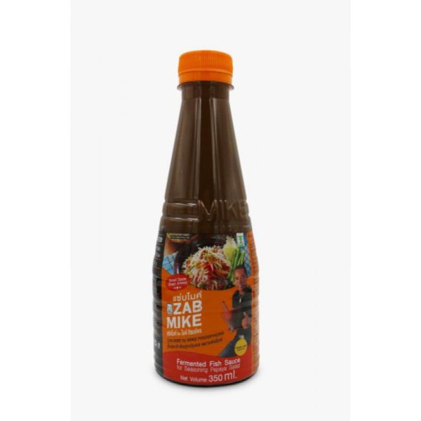 ZAB MIKE Fish Sauce 24x350ML peciaal voor in de thaise keuken die verkrijgbaar is in the online thaise webshop from Bew Thai. De lekkerste ingredient voor meals